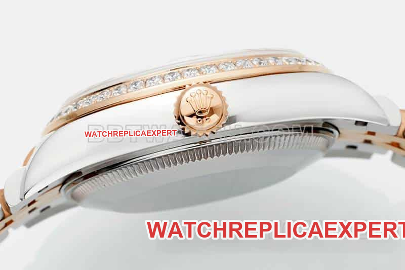 ARF FactoryRolex log 1:1super diamond bezel31mm intergold five-lattice chain link278381side live photo