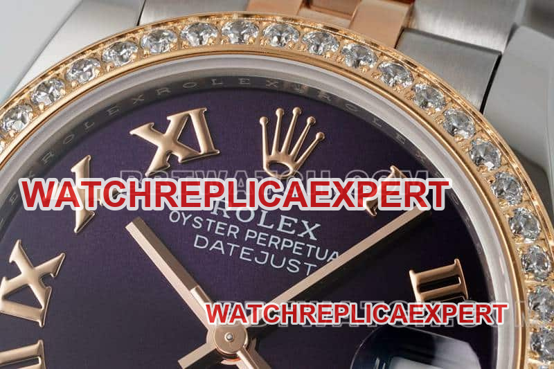ARF FactoryRolex log 1:1super purple plate diamond bezel31mm intergold five-lattice chain link278381front live photo