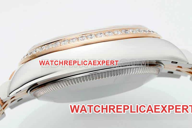 ARF FactoryRolex log 1:1top-tier replicarose gold disc diamond bezel31mm intergold five-lattice chain link278381side live photo