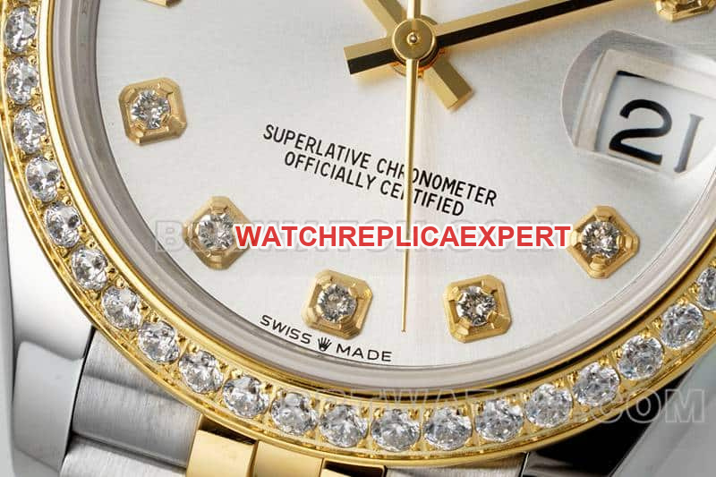ARF FactoryRolex log top-tier 1:1high-quality high plate diamond bezel31mm intergold five-lattice chain link278383front live photo