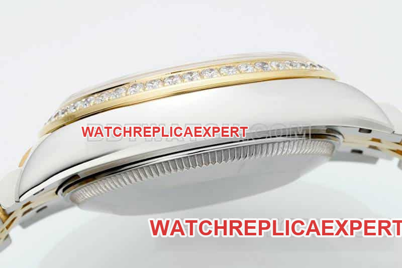 ARF FactoryRolex log 1:1super dark gray plate diamond bezel31mm gold five-lattice chain link278383side live photo
