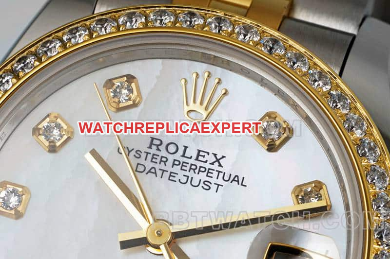 ARF FactoryRolex log mother-of-pearl disc diamond bezel31mm intergold five-lattice chain link 278383front live photo