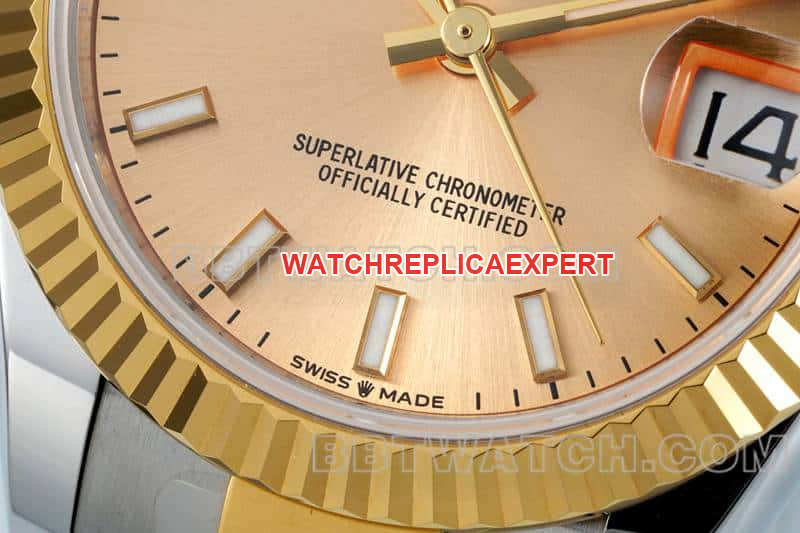 ARF FactoryRolex log top-tier 1:1super gold plate 31mm gold three-lattice chain link 278273front live photo