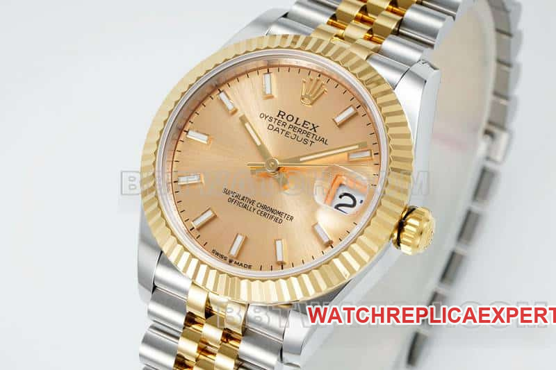ARF FactoryRolex log top-tier gold plate 31mm gold five-lattice chain link 278273front live photo
