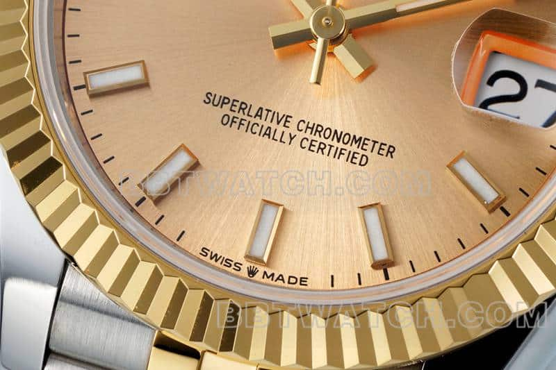 ARF FactoryRolex log top-tier gold plate 31mm gold five-lattice chain link 278273front live photo