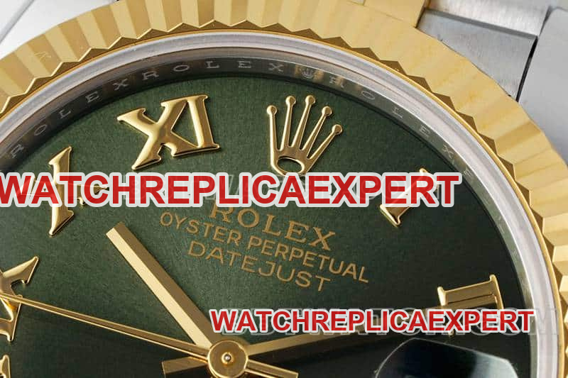 ARF FactoryRolex log 1:1super clonegreen dial31mm gold five-grid chain link278273front live photo