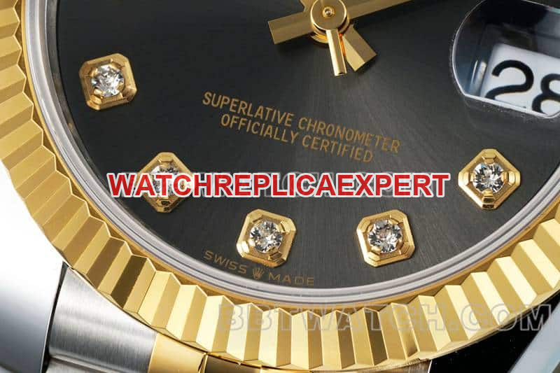 ARF FactoryRolex log super cloneblack dial31mm gold five-lattice chain link 278273front live photo