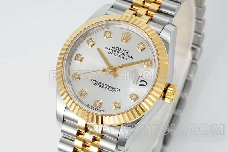 ARF FactoryRolex log 1:1top-tier replicasilver dial31mm gold five-lattice chain link278273front live photo