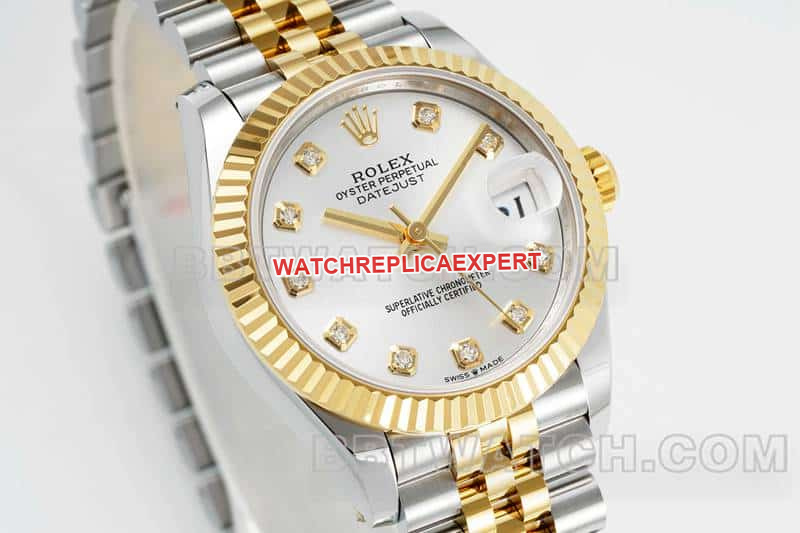 ARF FactoryRolex log 1:1top-tier replicasilver dial31mm gold five-lattice chain link278273front live photo