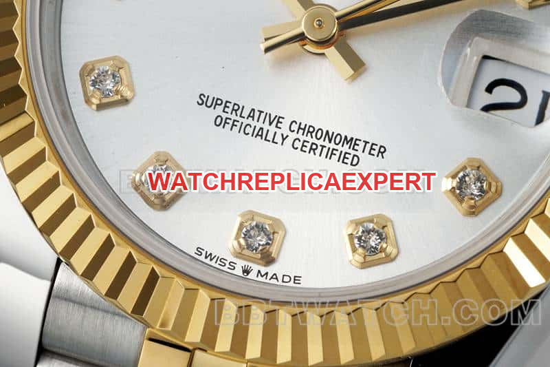 ARF FactoryRolex log 1:1top-tier replicasilver dial31mm gold five-lattice chain link278273front live photo