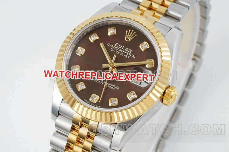 ARF FactoryRolex log top-tier 1:1high-quality black mother-of-pearl plate 31mm gold five-grid chain link 278273front live photo
