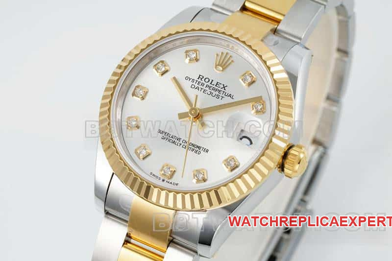 ARF FactoryRolex log top-tier 1:1super clonesilver dial31mm gold triple link 278273front live photo