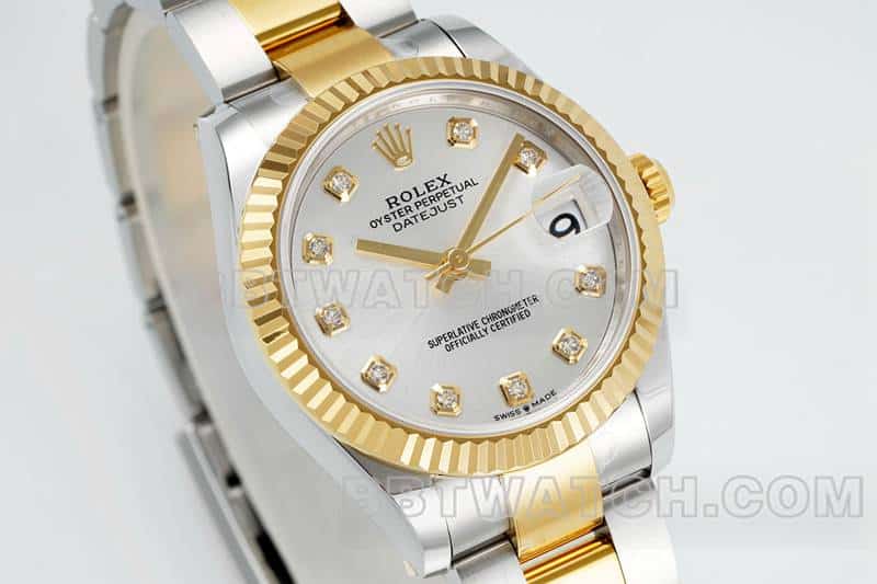 ARF FactoryRolex log top-tier 1:1super clonesilver dial31mm gold triple link 278273front live photo