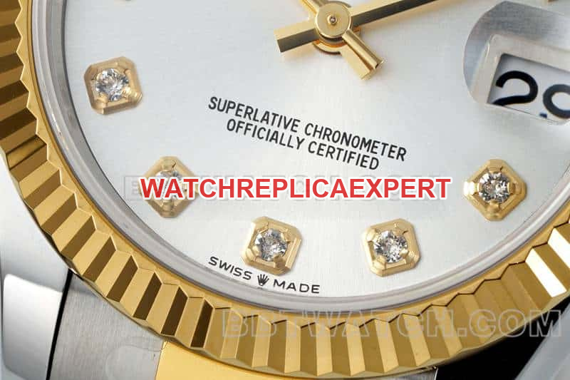 ARF FactoryRolex log top-tier 1:1super clonesilver dial31mm gold triple link 278273front live photo