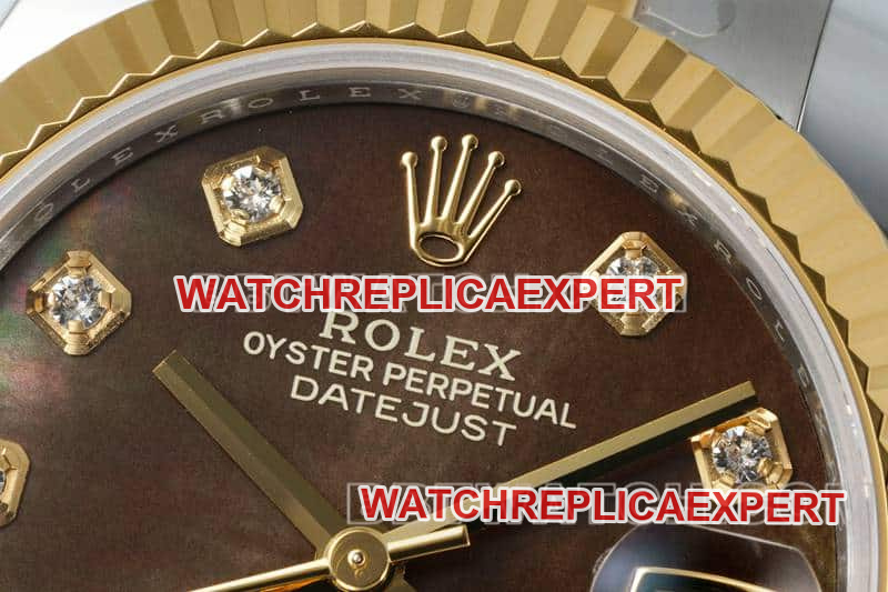 ARF FactoryRolex log top-tier black mother-of-pearl disc 31mm gold three-lattice chain link 278273front live photo