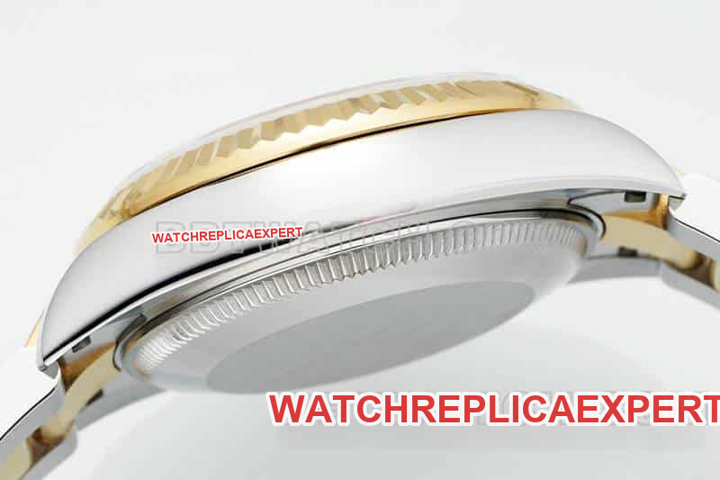 ARF FactoryRolex log gold plate 31mm gold three-lattice chain link 278273side live photo