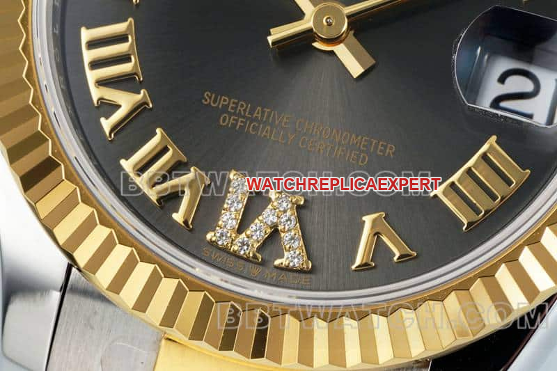ARF FactoryRolex log top-tier 1:1high-quality replicablack dial31mm gold triple link 278273front live photo