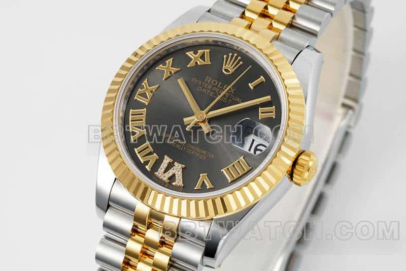 ARF FactoryRolex log top-tier 1:1super cloneblack dial31mm gold five grid link 278273