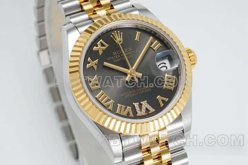 ARF FactoryRolex log top-tier 1:1super cloneblack dial31mm gold five grid link 278273