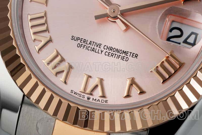 ARF FactoryRolex log top-tier replicarose gold plate 31mm gold three-lattice chain link 278271front live photo