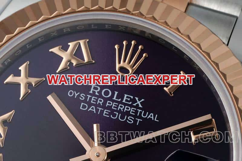 ARF FactoryRolex log 1:1top-tier purple plate 31mm gold five-lattice chain link 278271front live photo