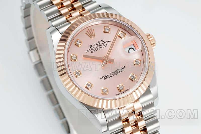 ARF FactoryRolex log top-tier 1:1super clonerose gold plate 31mm gold five-grid chain link 278271front live photo