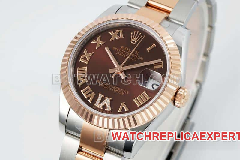 ARF FactoryRolex log top-tier brown disk 31mm gold three-lattice chain link 278271front live photo
