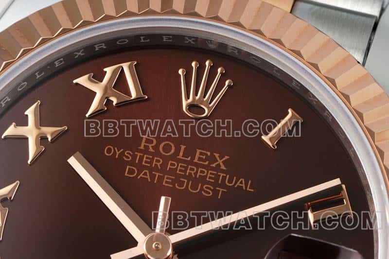 ARF FactoryRolex log 1:1super brown disk 31mm gold five-lattice chain link 278271front live photo