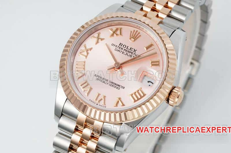 ARF FactoryRolex log 1:1top-tier replicarose gold plate 31mm gold five-lattice chain link 278271front live photo