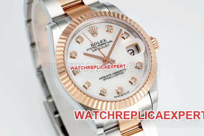 ARF factory Rolex Logbook one to one super A high imitation mother-of-pearl disk 31mm intermediate gold three-compartment links 278271 front actual photo