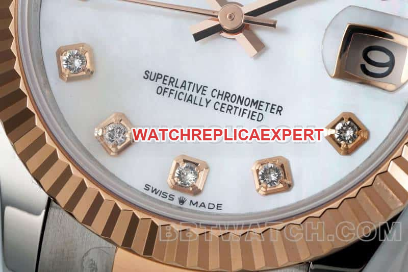 ARF factory Rolex Logbook one to one super A high imitation mother-of-pearl disk 31mm intermediate gold three-compartment links 278271 front actual photo