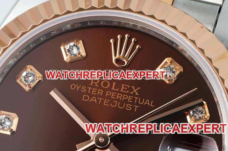 ARF FactoryRolex log 1:1top-tier brown plate 31mm gold five-lattice chain link 278271front live photo