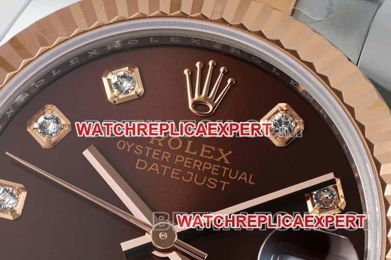 ARF FactoryRolex log top-tier 1:1high-quality brown disk 31mm gold three-grid chain link 278271front live photo