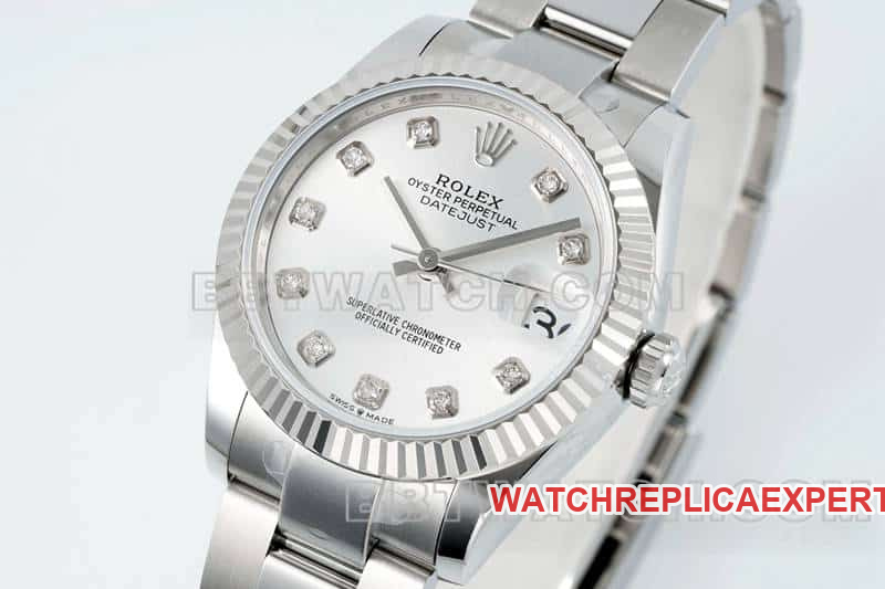 ARF FactoryRolex log top-tier replicasilver dial31mm three grid link 278274front live photo