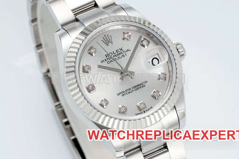 ARF FactoryRolex log top-tier replicasilver dial31mm three grid link 278274front live photo
