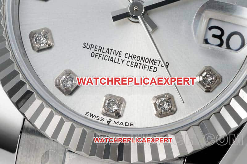 ARF FactoryRolex log top-tier replicasilver dial31mm three grid link 278274front live photo