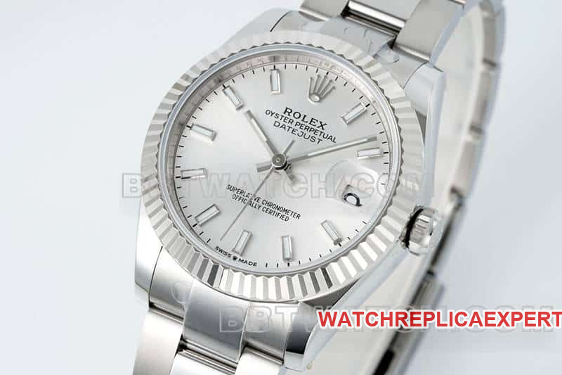 ARF FactoryRolex log 1:1super clonesilver dial stick hour markers 31mm three grid link 278274front live photo