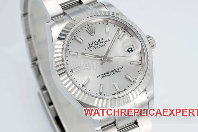 ARF FactoryRolex log 1:1super clonesilver dial stick hour markers 31mm three grid link 278274front live photo