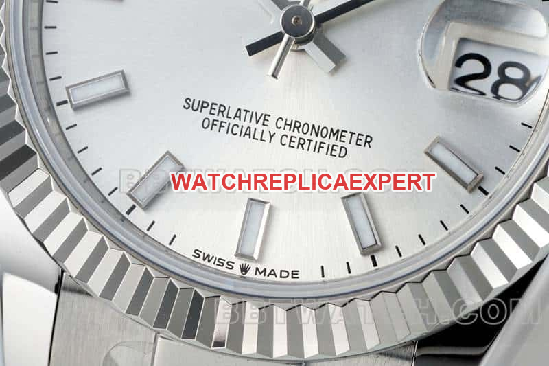 ARF FactoryRolex log 1:1super clonesilver dial stick hour markers 31mm three grid link 278274front live photo