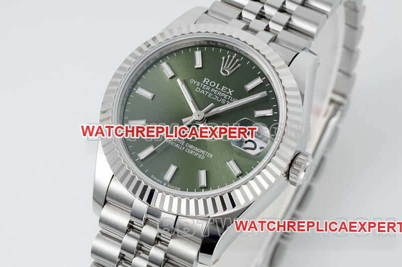 ARF FactoryRolex log 1:1top-tier replicagreen dial stick hour markers 31mm five-grid link 278274front live photo