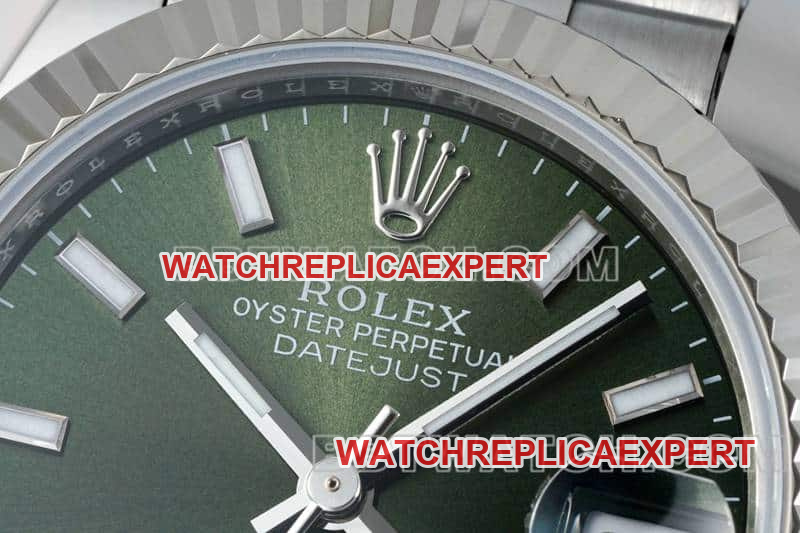 ARF FactoryRolex log 1:1top-tier replicagreen dial stick hour markers 31mm five-grid link 278274front live photo