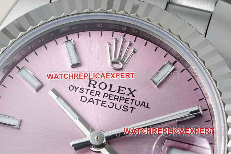 ARF FactoryRolex log top-tier 1:1high-quality powder plate stick hour markers 31mm five-grid chain link 278274front live photo