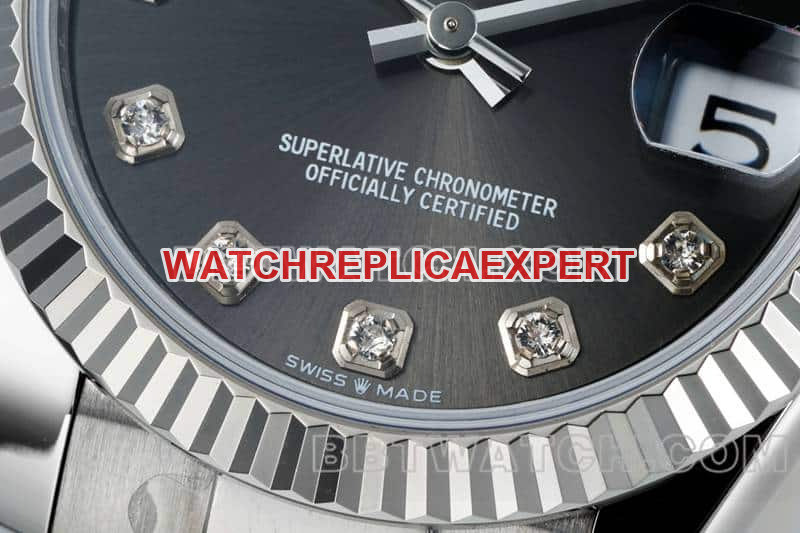 ARF FactoryRolex log top-tier replicablack dial31mm three grid link 278274front live photo