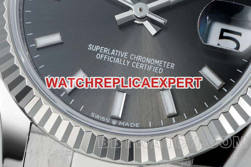 ARF FactoryRolex log 1:1super cloneblack dial stick hour markers 31mm three grid link 278274front live photo