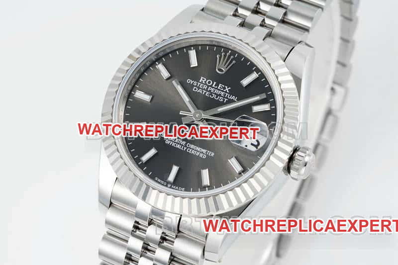 ARF FactoryRolex log super cloneblack dial stick hour markers 31mm five grid link 278274front live photo