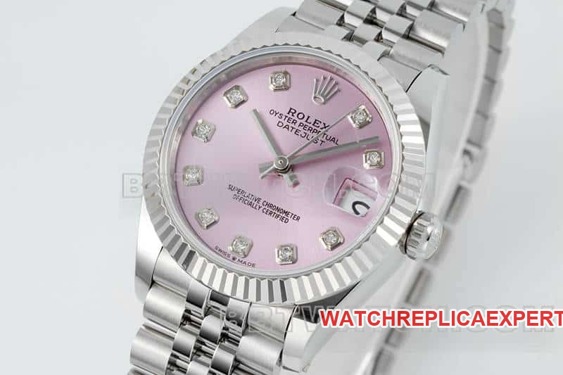 ARF FactoryRolex log 1:1top-tier pink plate 31mm five grid link 278274front live photo