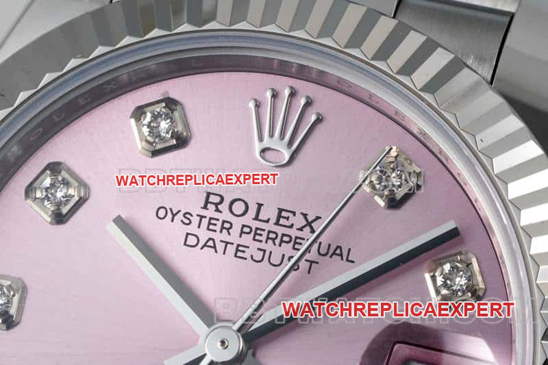 ARF FactoryRolex log 1:1top-tier pink plate 31mm five grid link 278274front live photo