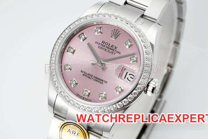 ARF factory Rolex log top one to one high imitation powder disk diamond ring 31mm three compartment link 278289 front real picture