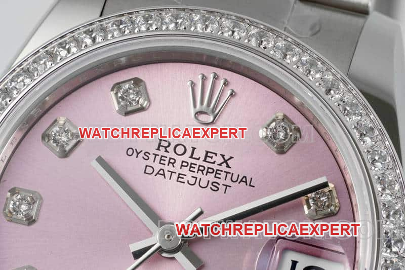 ARF factory Rolex log top one to one high imitation powder disk diamond ring 31mm three compartment link 278289 front real picture