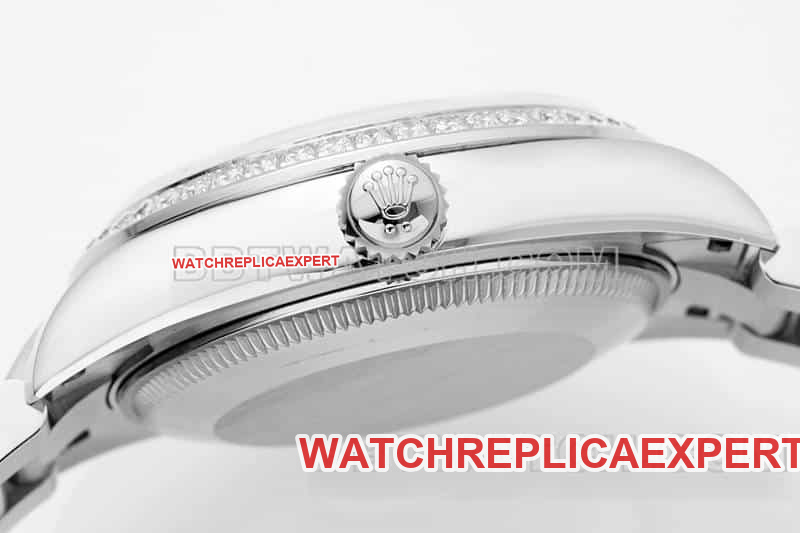 ARF factory Rolex log top one to one high imitation powder disk diamond ring 31mm three compartment link 278289 side actual photo